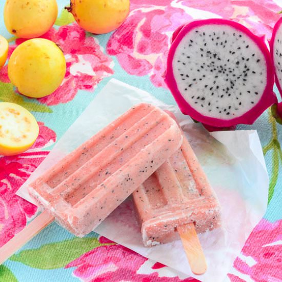 Dragonfruit-Guava Popsicles - Recipe photo by senseandedibility
