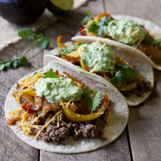 Spiced Beef Fajita Tacos - Recipe photo by partialingredients