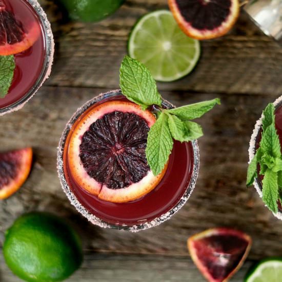 Blood Orange Margaritas - Recipe photo by Vegan Huggs
