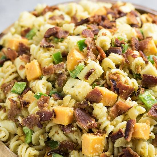 Jalapeno Popper Pasta Salad - Recipe photo by TheSaltyMarshmallow