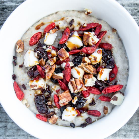 Antioxidant Green Tea Porridge - Recipe photo by Wellness with Taryn