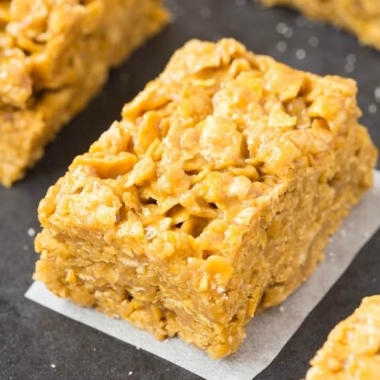 3 Ingredient Corn Flake Crunch Bars - Recipe photo by thebigmansworld