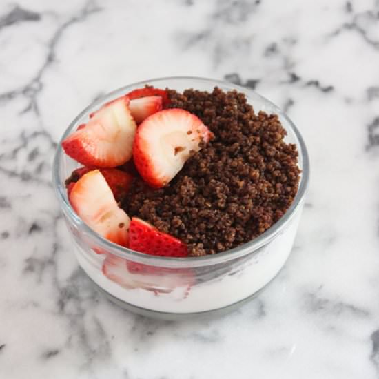 Chocolate Quinoa Crispies - Recipe photo by twoplacesatonce