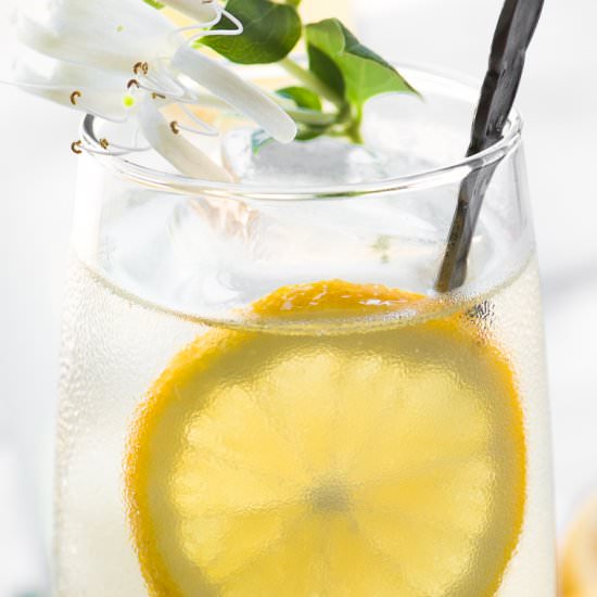 Honeysuckle Vodka Lemonade - Recipe photo by theviewfromgreatisland