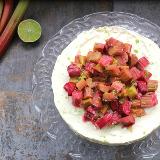 Rhubarb and Lime Cheesecake - Recipe photo by Agents of Field