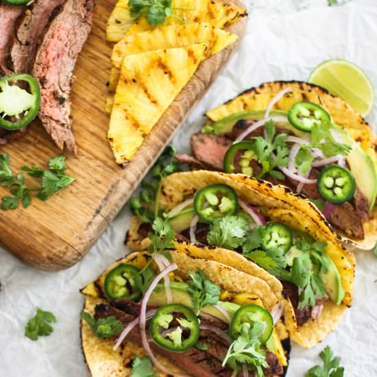 Grilled Flank Steak Tacos - Recipe photo by My Diary of Us