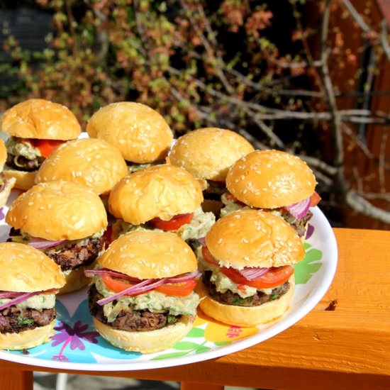 Cilantro Black Bean Burgers - Recipe photo by Spice Chronicles