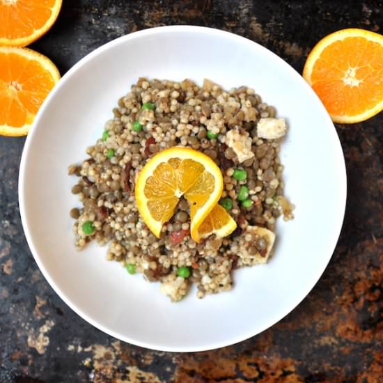 Sorghum, Lentil, and Brie Salad - Recipe photo by lemonadeandlipstick