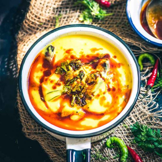 Raw Mango Kadhi - Recipe photo by Whiskaffair