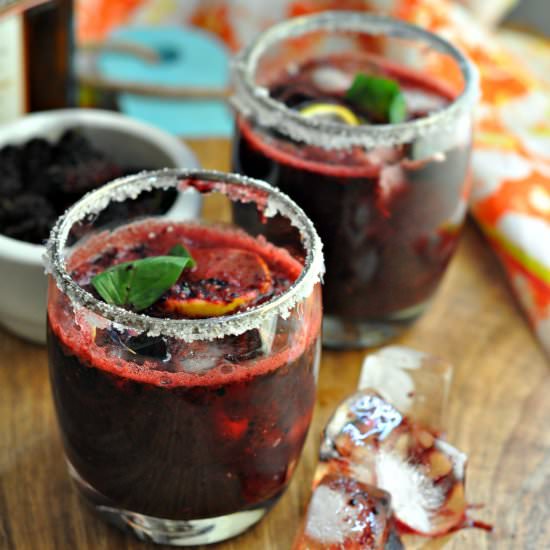 Mulberry Basil Margarita - Recipe photo by sinamontales