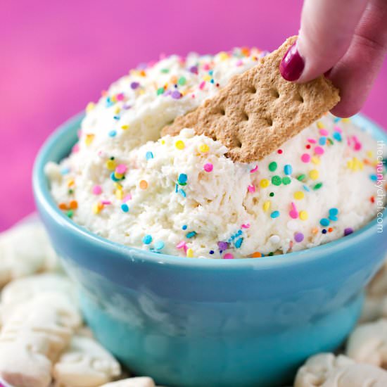 Funfetti Cake Batter Dip - Recipe photo by The Chunky Chef