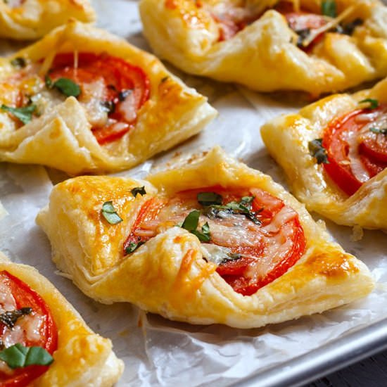 Pepperoni Basil Tomato Puffs - Recipe photo by Eatwell 101
