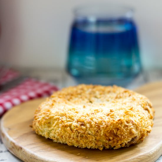 Panko-Crusted Potato & Onion Cake - Recipe photo by planetveggie