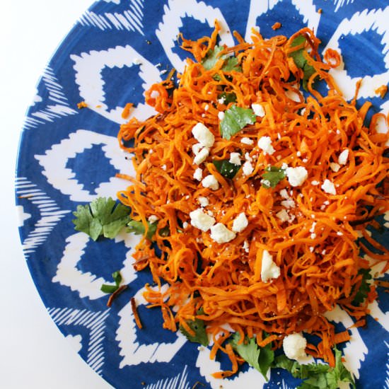 Cilantro Sweet Potato Curly Fries - Recipe photo by tagandtibby
