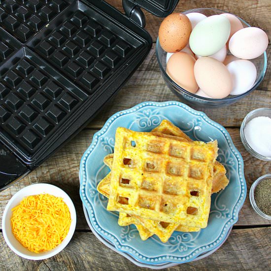 Scrambled Egg Waffles - Recipe photo by happihomemade