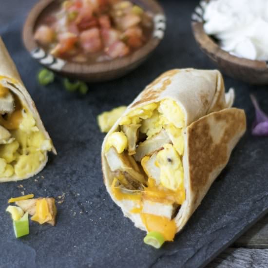 Breakfast Burritos - Recipe photo by thehungrywaitress