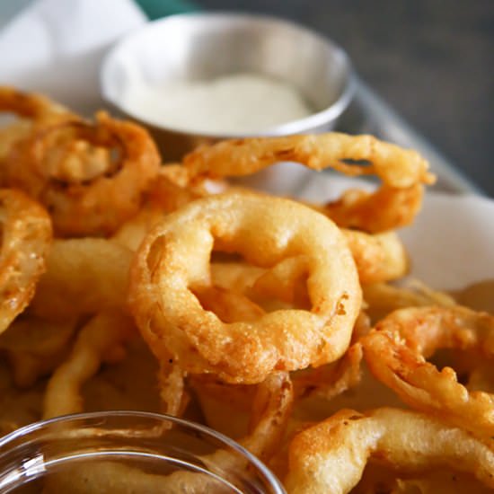 BEST Beer Battered Onion Rings - Recipe photo by Kleinworth &amp; Co