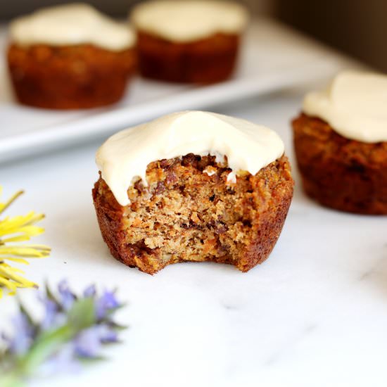 Healthy Carrot Cake Muffins (GF) - Recipe photo by FromScratchFast