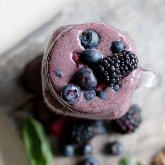 Ginger Berry Power Smoothie - Recipe photo by rebekahleanutrition