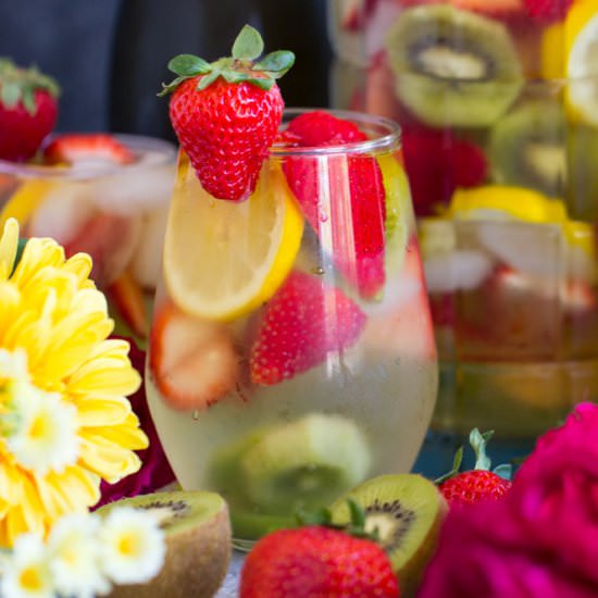 Strawberry Kiwi Sangria - Recipe photo by thegoldlininggirl