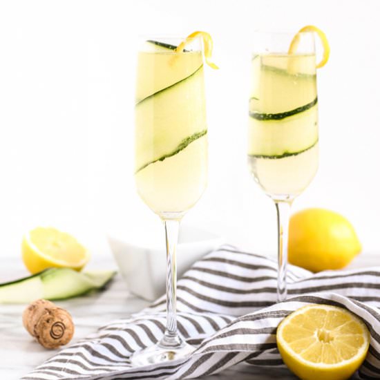 Cucumber Lemon French 75 - Recipe photo by pumpkinandpeanutbutter