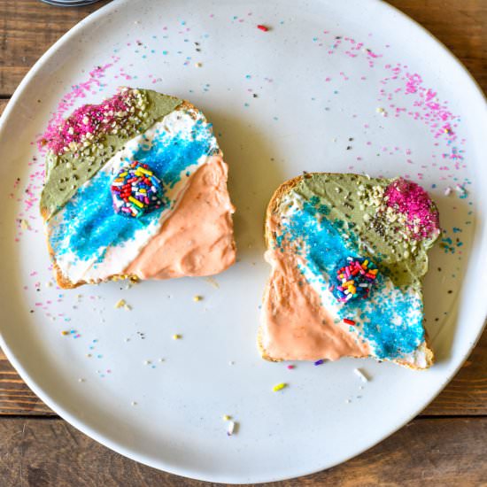 Superfood Unicorn Toast - Recipe photo by thedankdietitian
