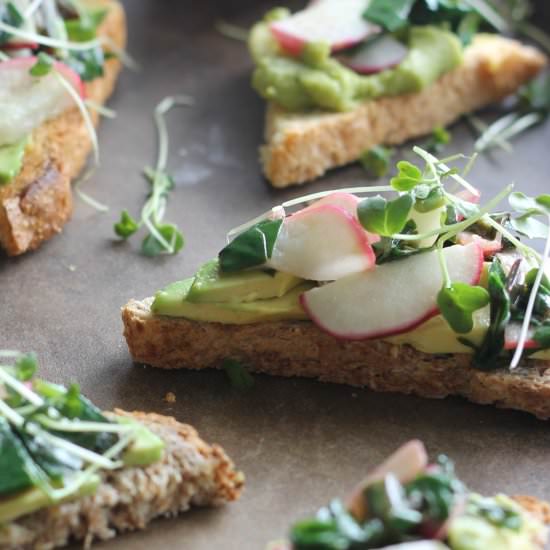 Springtime Avocado Toast - Recipe photo by organicallymandy