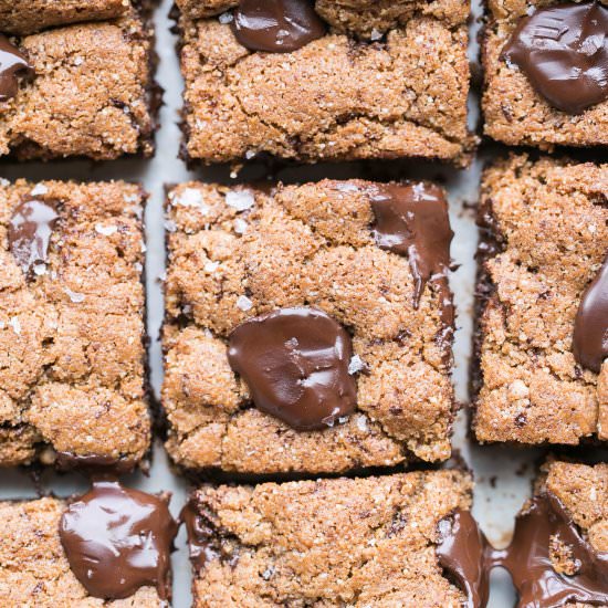 Paleo Chocolate Chip Blondies - Recipe photo by bakerita