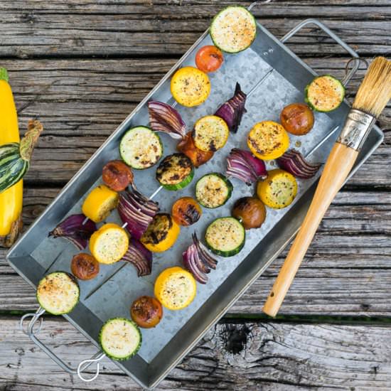 Grilled Cajun Veggie Kabobs - Recipe photo by GeeksWhoEat