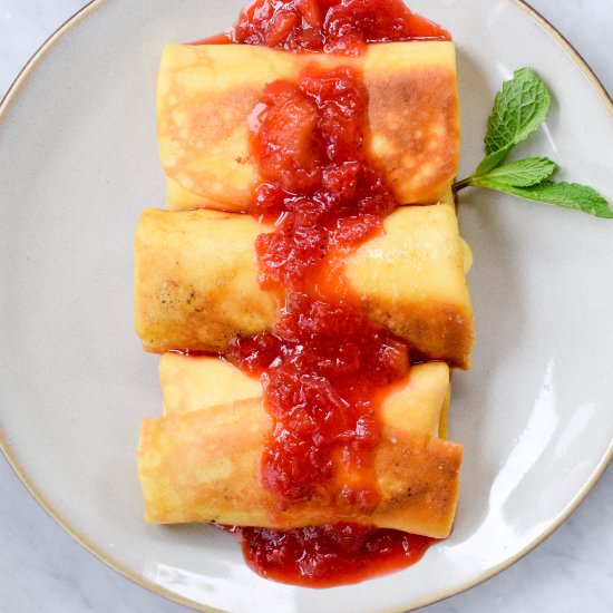 Cheese Blintzes - Recipe photo by westoftheloop