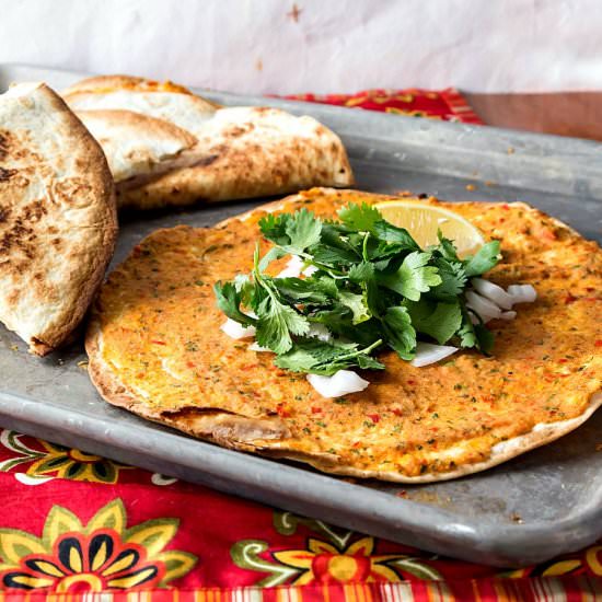 Shortcut Vegan Lahmajoun - Recipe photo by onlinepastrychef
