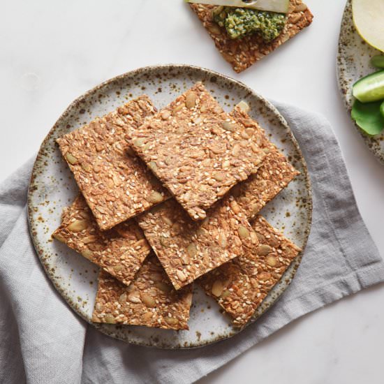 Speedy Super Seed Crackers - Recipe photo by AscensionKitchen