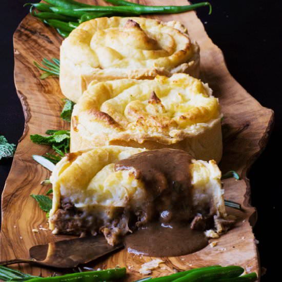 Minted Lamb Pies with Mash Topping - Recipe photo by Properfoodie