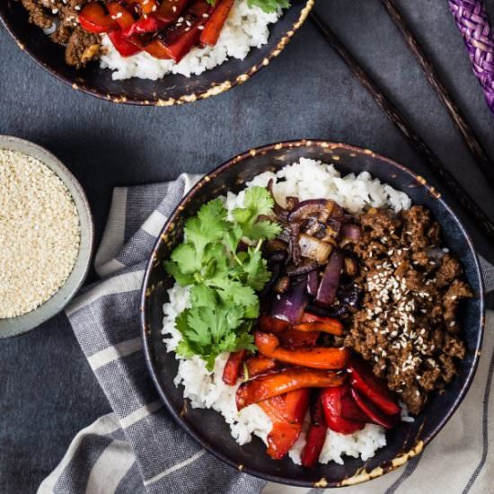 Asian Beef Rice Bowl - Recipe photo by EatGood4Life