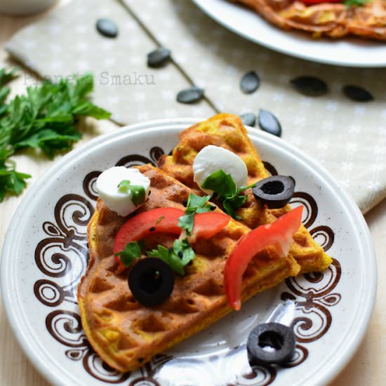 Savory Carrot Waffles (Gluten Free) - Recipe photo by planetasmaku