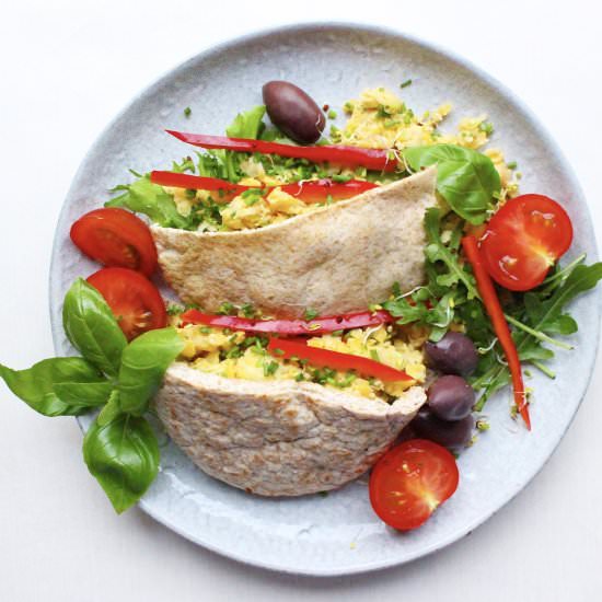 Mediterranean Chickpea Tuna Pittas - Recipe photo by rhiansrecipes