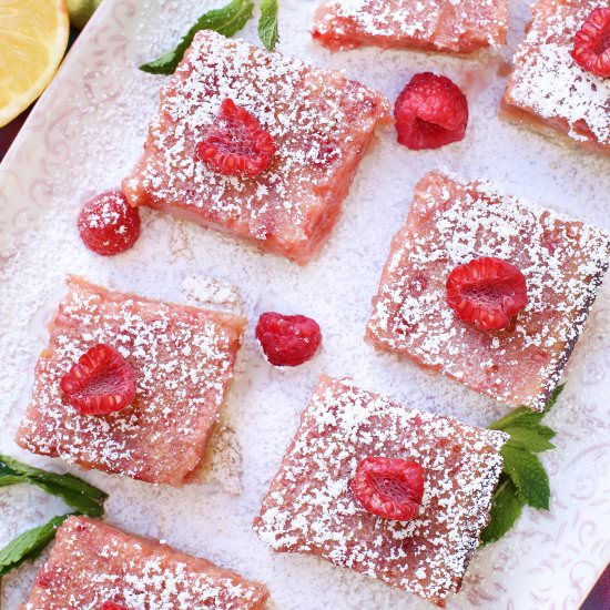 Raspberry Lemonade Bars - Recipe photo by lovehappyhour