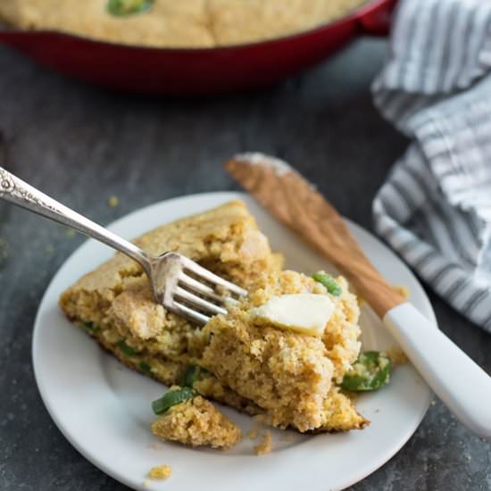 Jalapeno Buttermilk Cornbread - Recipe photo by crumbkitchen
