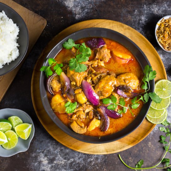 Chicken Massaman Curry Wheat Beer - Recipe photo by NerdsWithKnives-Emily