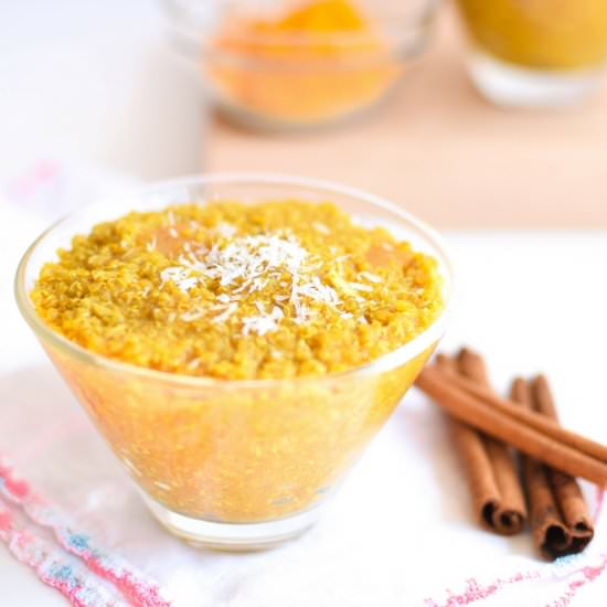 Golden Milk Quinoa Porridge - Recipe photo by EmilyKyleNutrition
