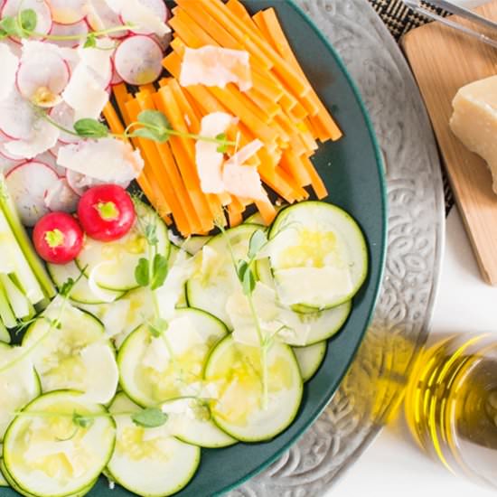 Vegetable Carpaccio with Parmesan - Recipe photo by foodandjourneys