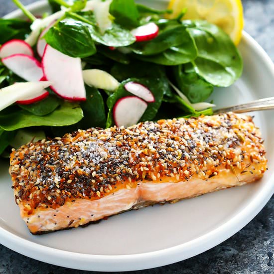 "Everything" Crusted Salmon - Recipe photo by platingsandpairings