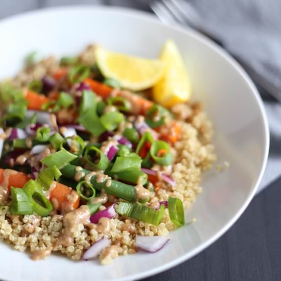 Clean Protein Quinoa Bowl - Recipe photo by TwoRaspberries