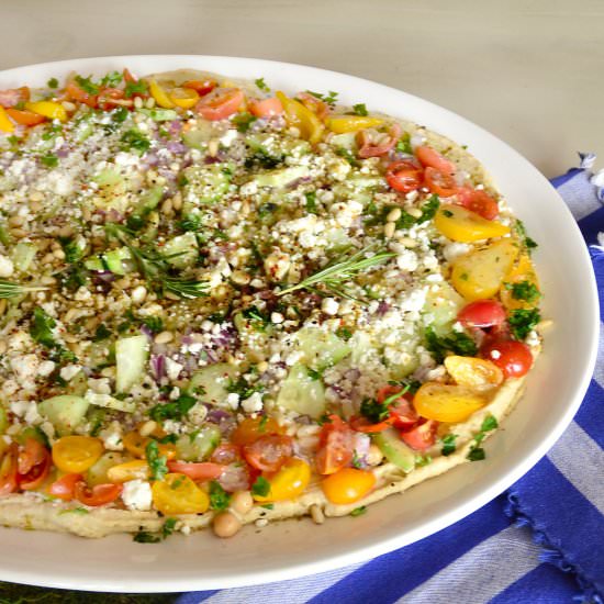 Layer Dip with Hummus and Tzatziki - Recipe photo by thisishowicook