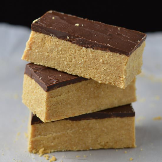 Chocolate Peanut Butter Protein Bar - Recipe photo by atasteofmadness