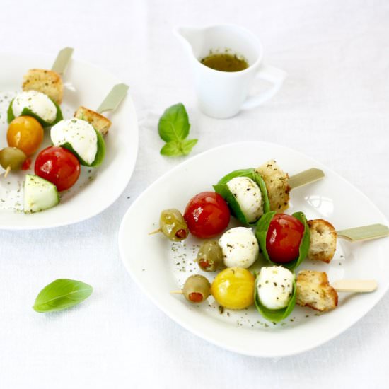 Panzanella Salad Skewers - Recipe photo by marilenaskitchen
