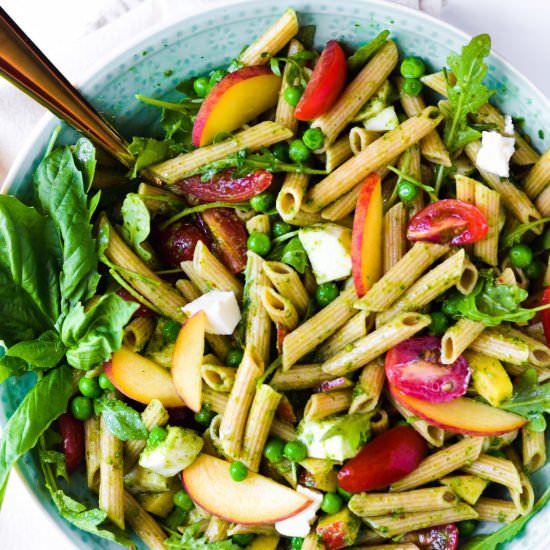 Pasta Salad with Basil Vinaigrette - Recipe photo by mymoderncookery