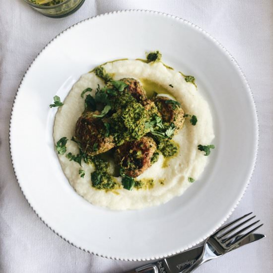 GREEN TURKEY MEATBALLS - Recipe photo by thehealthyhunter