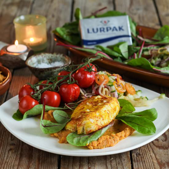 Saffron Butter Codfish - Recipe photo by dishtales
