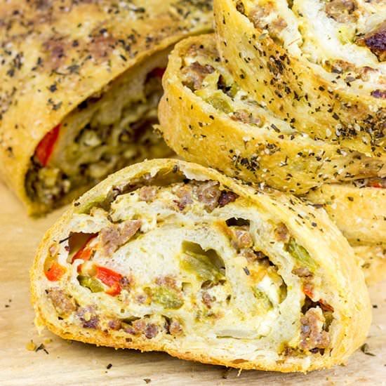 Spicy Italian Sausage Roll - Recipe photo by spicedblog
